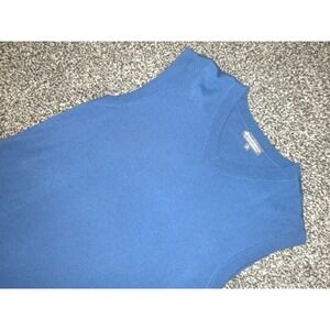 Hart Schaffner Marx Sweater Vest Mens‎ XL Blue Merino Wool V Neck Preppy Golf